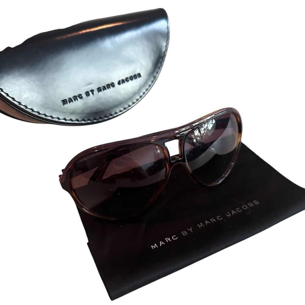 Marc by Marc Jacobs Tortoise Acetate Aviator Sunglasses MMJ 135 U/S